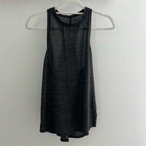 Lululemon gray high neck racer back tie tank